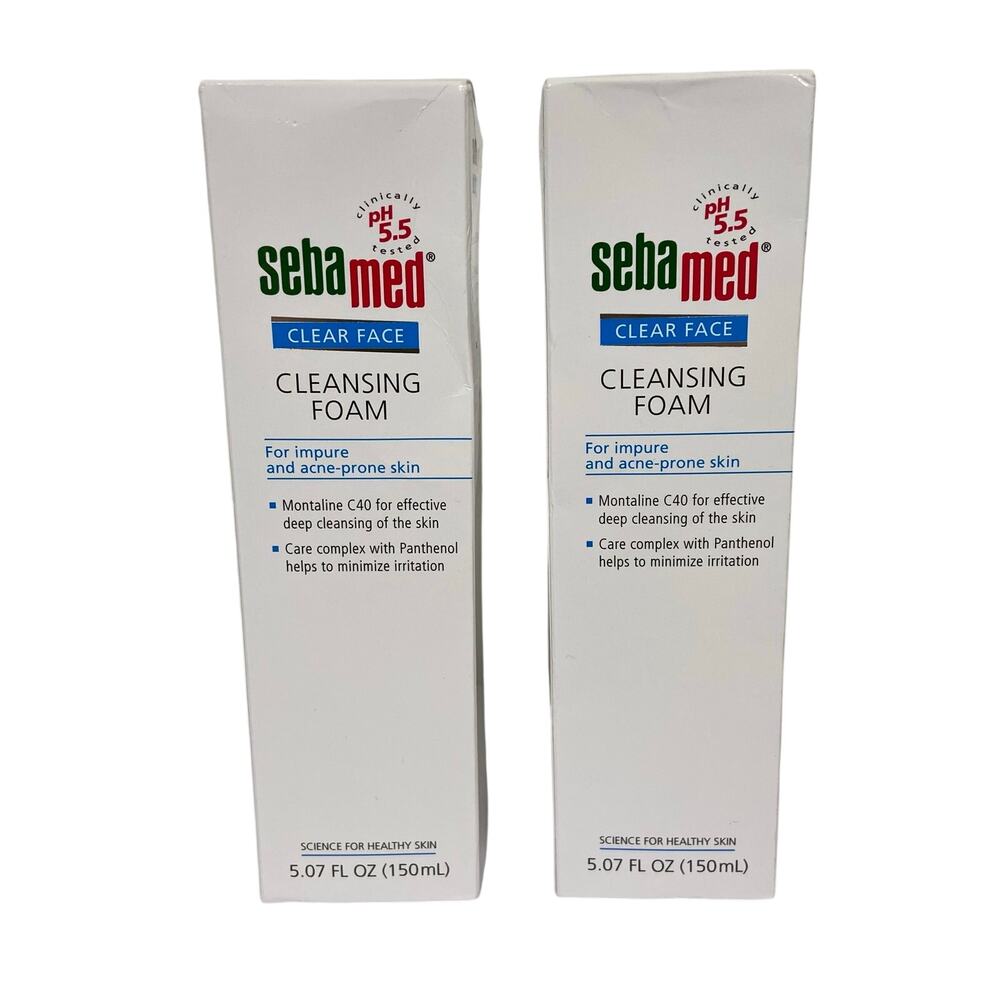 2 NEW Sebamed Clear Face Wash Cleansing Foam for Impure & Acne-Prone Skin 150mL